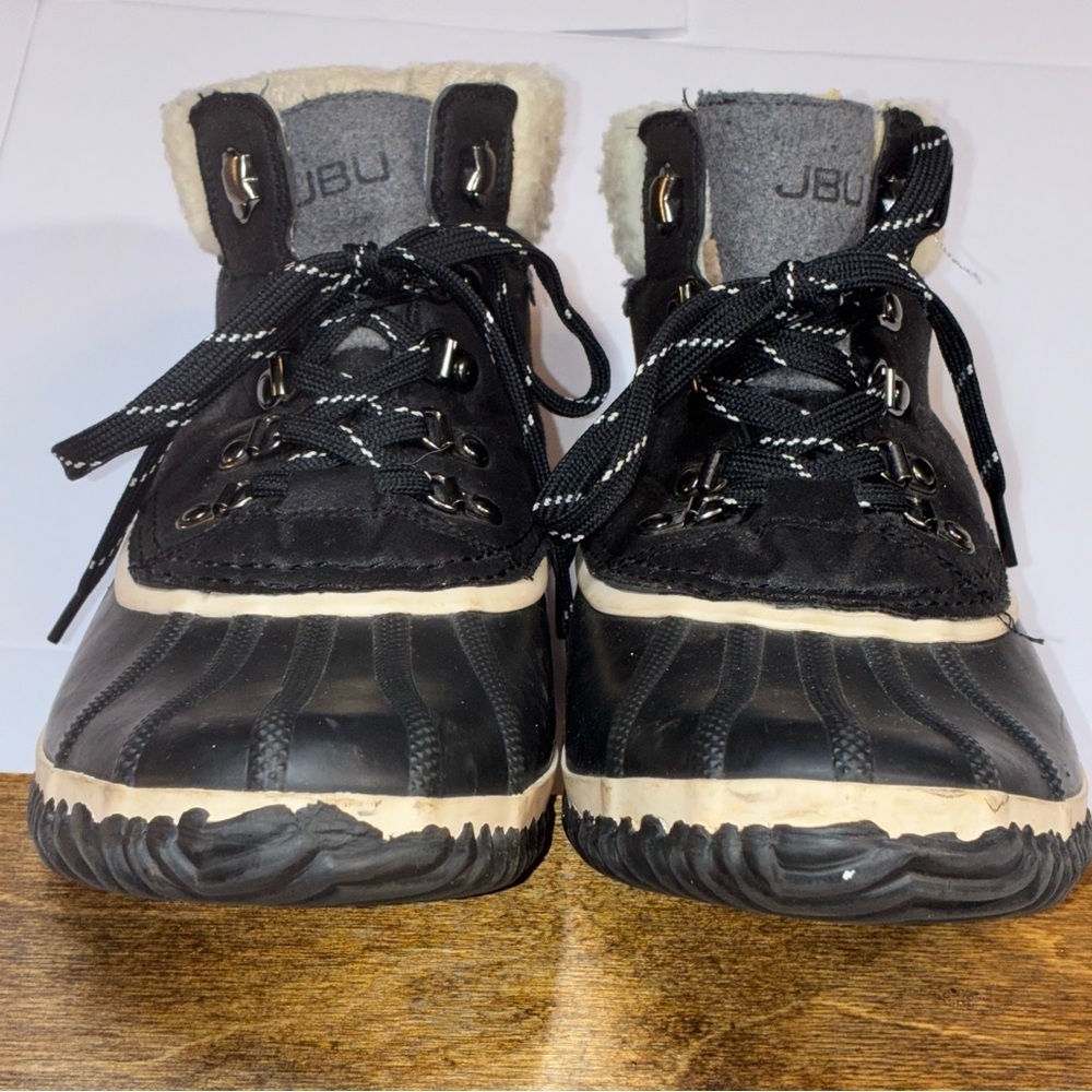 Waterproof Snow Boot Black Outdoor Faux Fur Rain Snow Ankle Boot Sz 11 JBU Ali - Picture 4 of 7